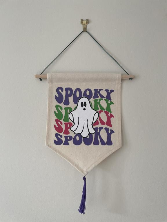 Spooky Purple Ghost Banner