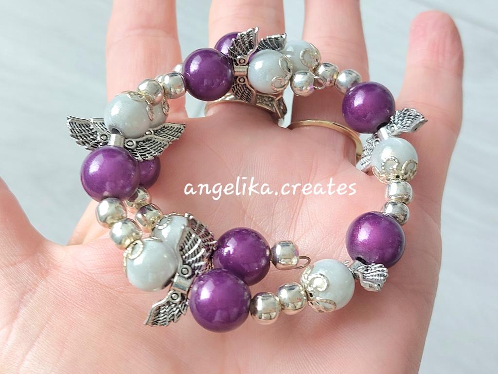 Angel Bracelet Purple White