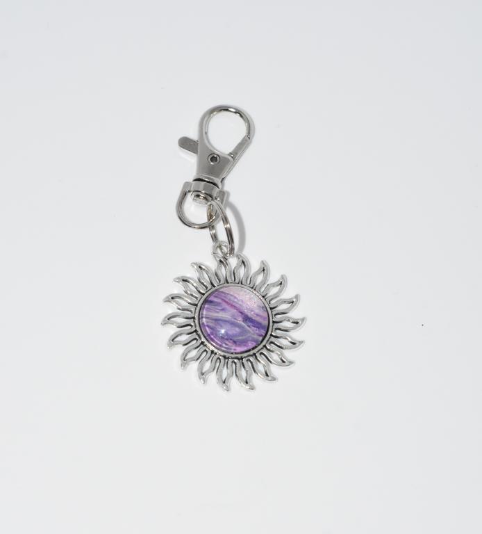 Purple beam Small Sunshine Keyring