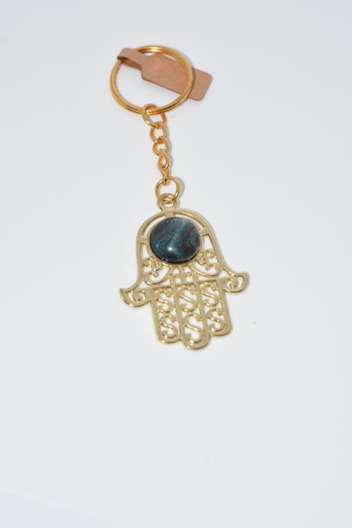 Teals Eye Hamsa Hand Keyring