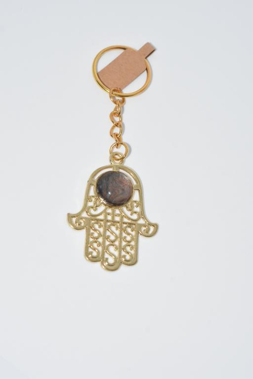 Shimmers Eye Hamsa Hand Keyring