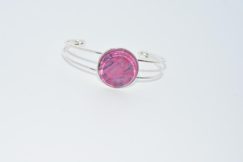 Pink Explosion Twin Bar Bracelete