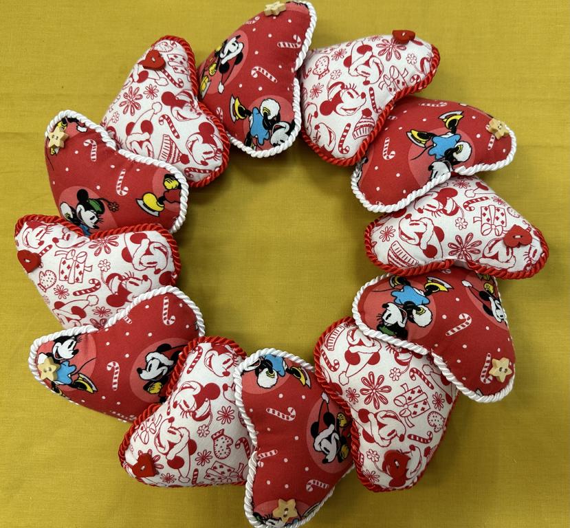 Red and White MickeyMouse wreath