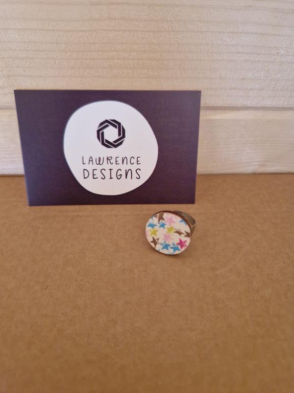 Multi Star Print Ring