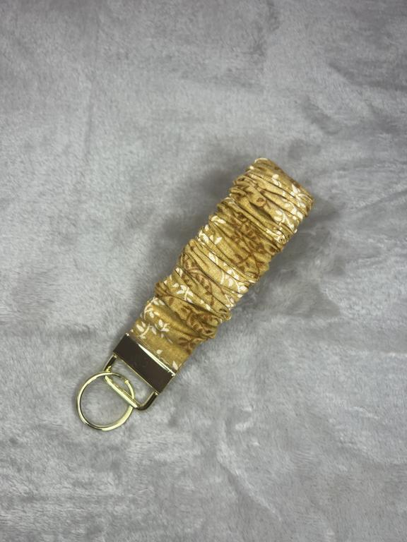 Yellow Flora Scrunchie Keyring
