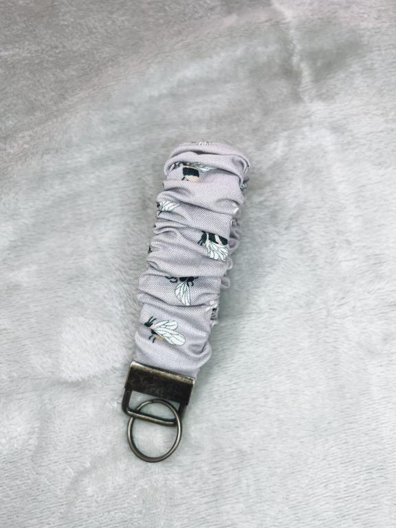 Lilac Bumble Scrunchie Keyring