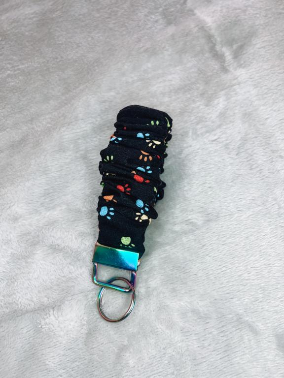 Paw Print Scrunchie Keyring